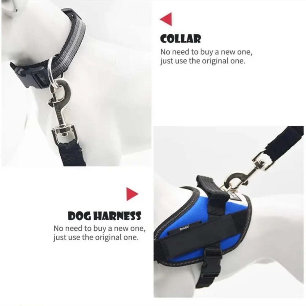 Universal Adjustable Pet Dog Safety Belt - Car Seatbelt Travel Tether - Picture 4 of 6